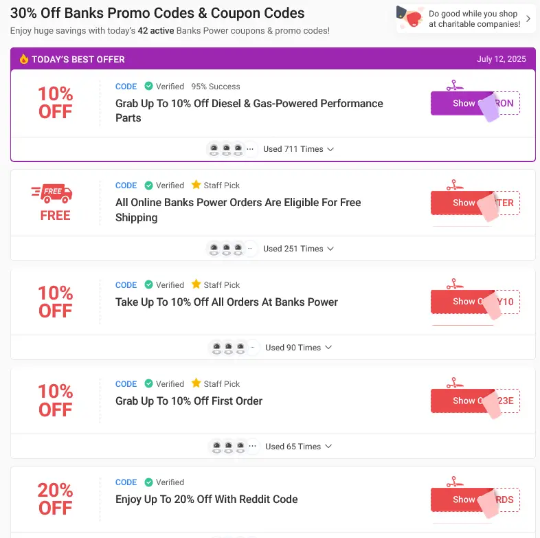 Banks Power Discount Code